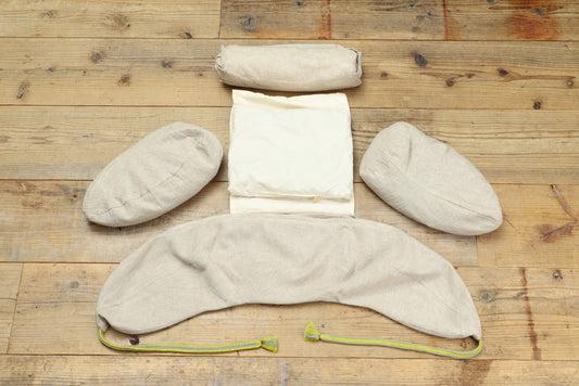 KUMIHIMO Travel Neck Pillow - MUSUBI - Adjustable 4-Chamber Natural Design