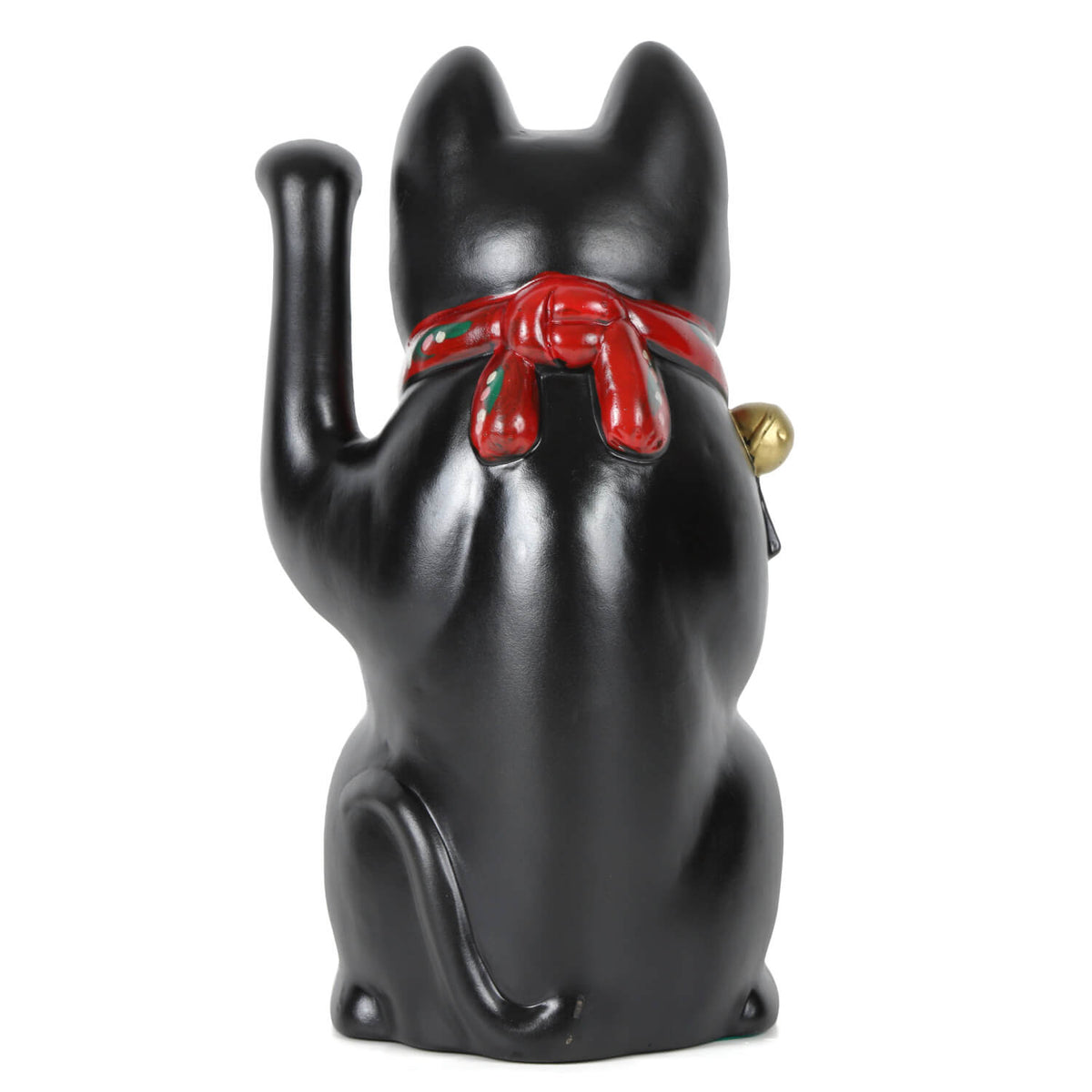 Gato Japonês Maneki Neko Acenando Preto