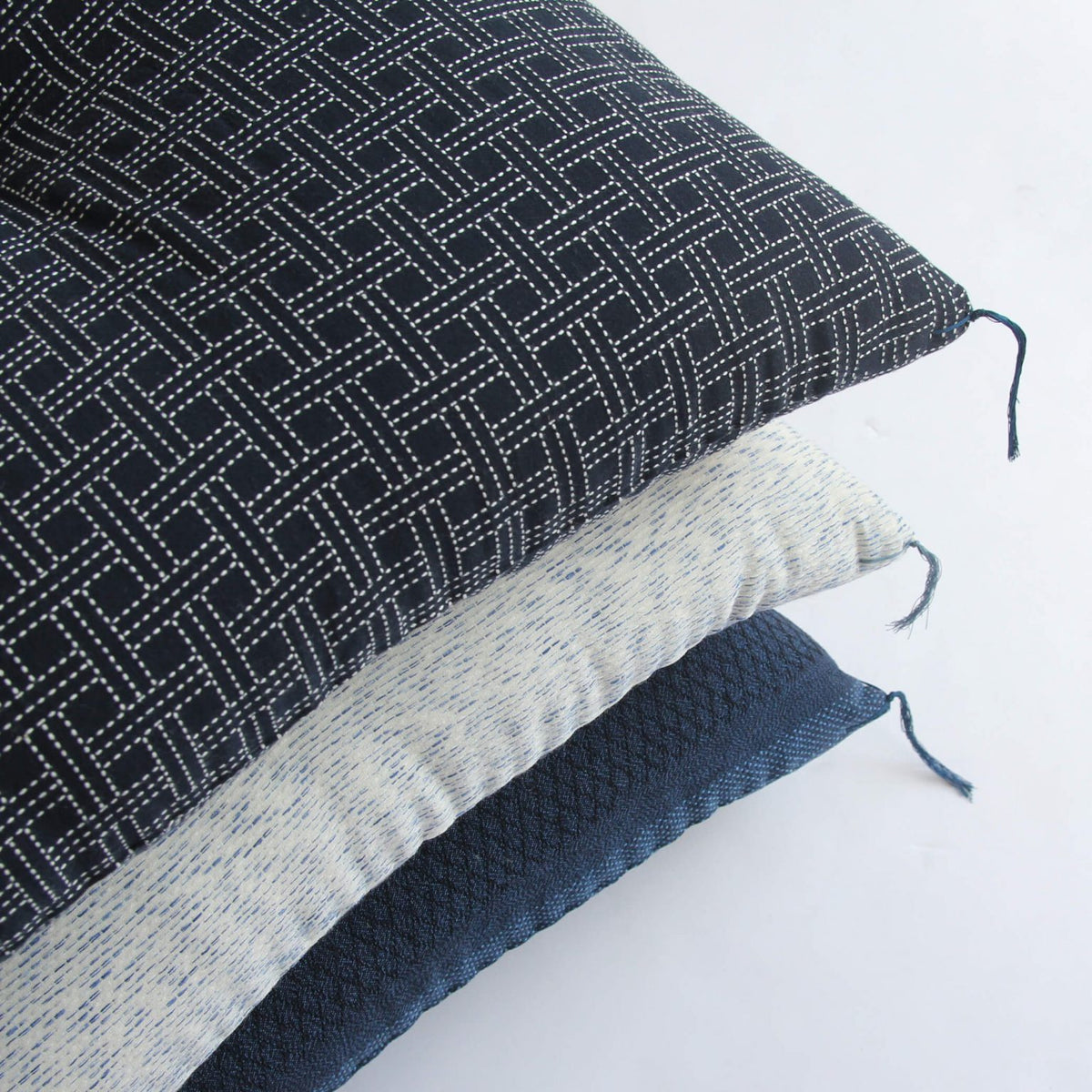 US STOCK - Zabuton - Enshu Weave Navy - Meisen Size
