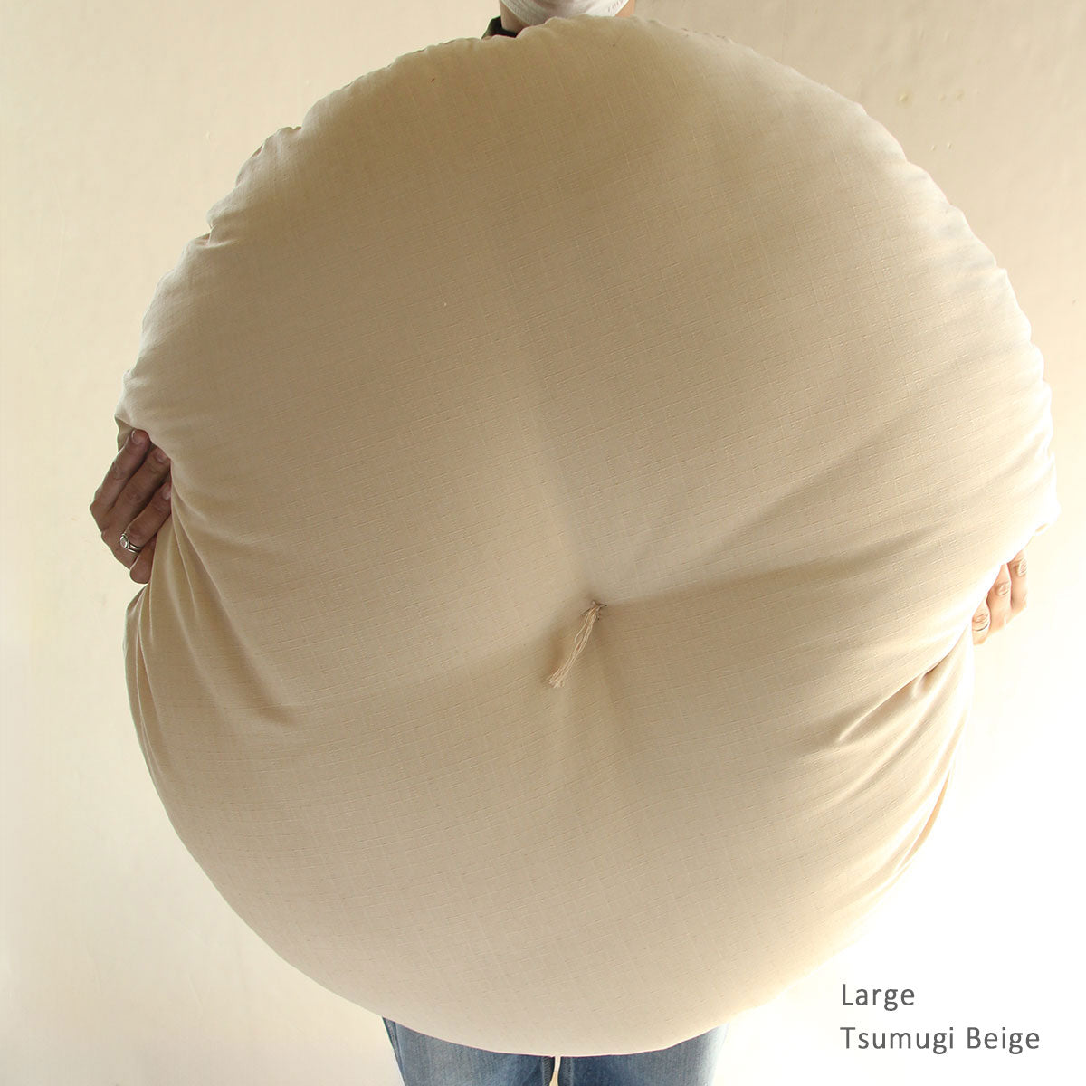Almofada japonesa Zabuton de cortiça natural Maru (redonda) Zabuton 90 cm (35 pol.)