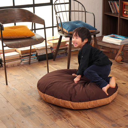 Almofada japonesa Zabuton de cortiça natural Maru (redonda) Zabuton 90 cm (35 pol.)