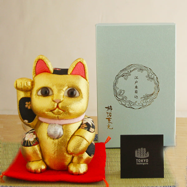 Gato Acenando Maneki Neko Japonês Kimekomi(G)