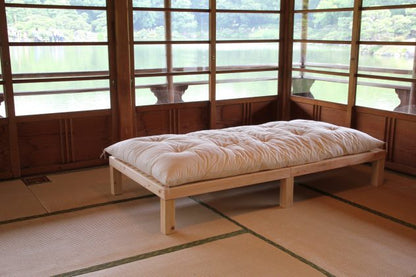 Colchão de Futon Japonês com Certificação GOTS, Artesanal (Tecido: Algodão Orgânico, Enchimento: 100% Algodão Orgânico)