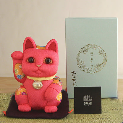 Gato Acenando Maneki Neko Japonês Kimekomi(G)
