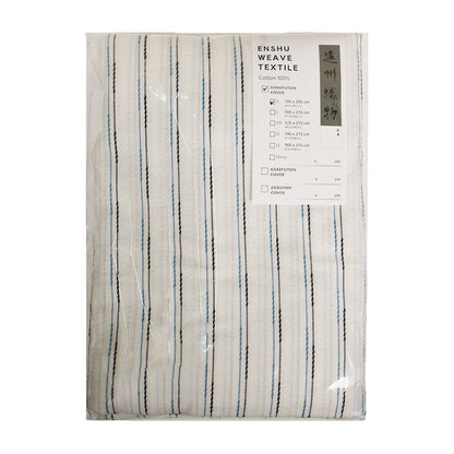 Enshu Weave Textile Futon Mattress Cover SASHIKO STRIPE