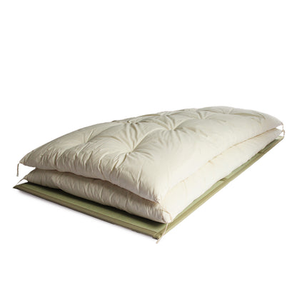 Colchão de Futon Japonês com Certificação GOTS, Artesanal (Tecido: Algodão Orgânico, Enchimento: 100% Algodão Orgânico)