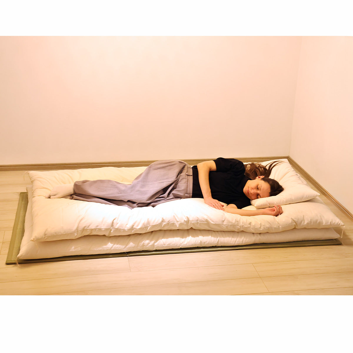 Colchão de Futon Japonês com Certificação GOTS, Artesanal (Tecido: Algodão Orgânico, Enchimento: 100% Algodão Orgânico)