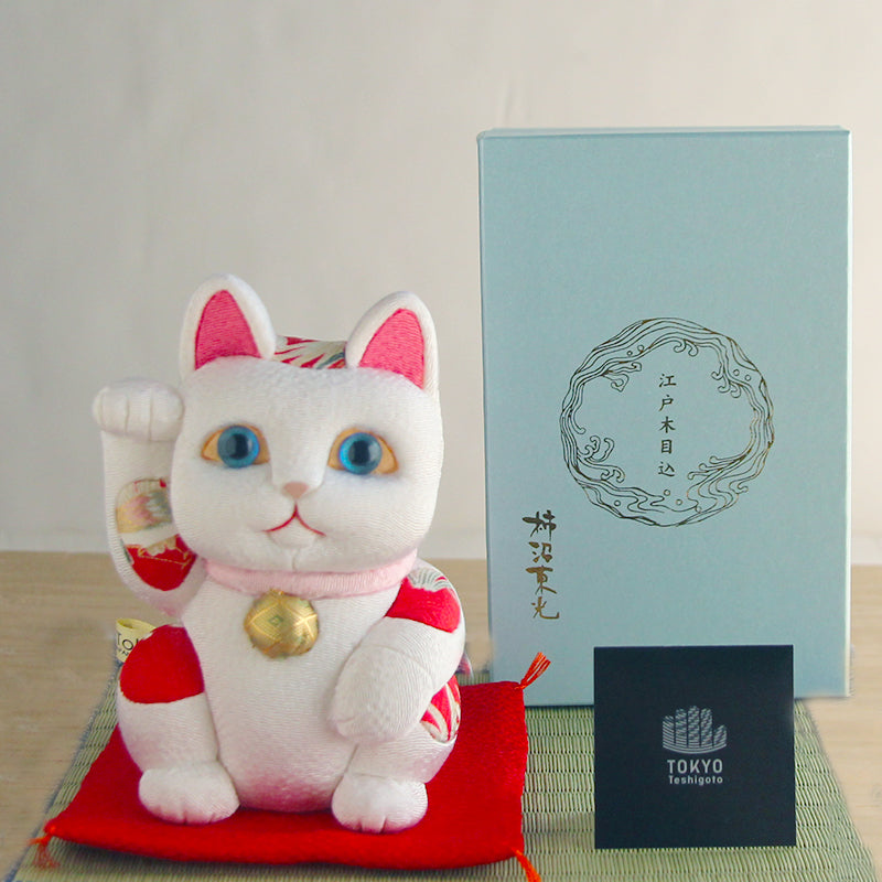 Gato Acenando Maneki Neko Japonês Kimekomi(G)