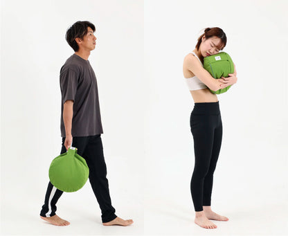 Mori Zen Buckwheat Zafu Meditation Cushion  Traditional Japanese Floor Pillow Cylinder - Hashira