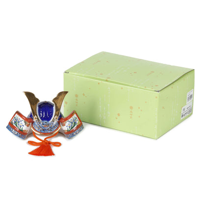 Porcelain Samurai Helmet Shobu Boy's Festival Decoration