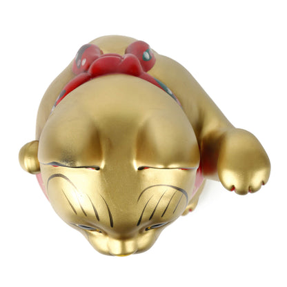 Japanese Maneki Neko Beckoning Cat Gold