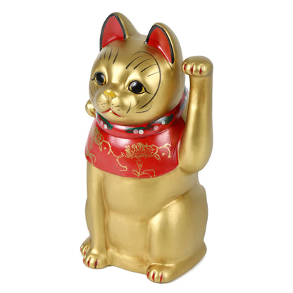 Japanese Maneki Neko Beckoning Cat Gold
