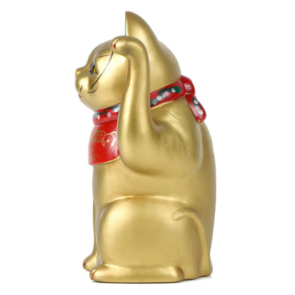 Japanese Maneki Neko Beckoning Cat Gold