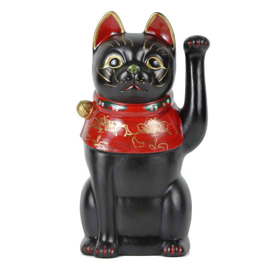 Japanese Maneki Neko Beckoning Cat Black