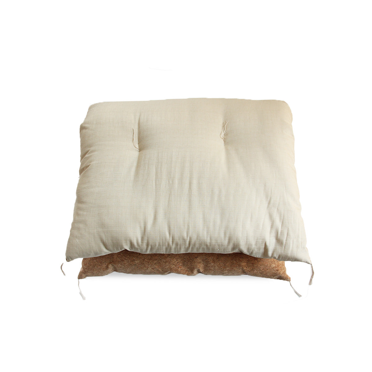 US STOCK - Naga-zabuton (Double in length) Natural Cork Leather Tsumugi Beige