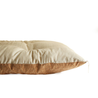 US STOCK - Naga-zabuton (Double in length) Natural Cork Leather Tsumugi Beige