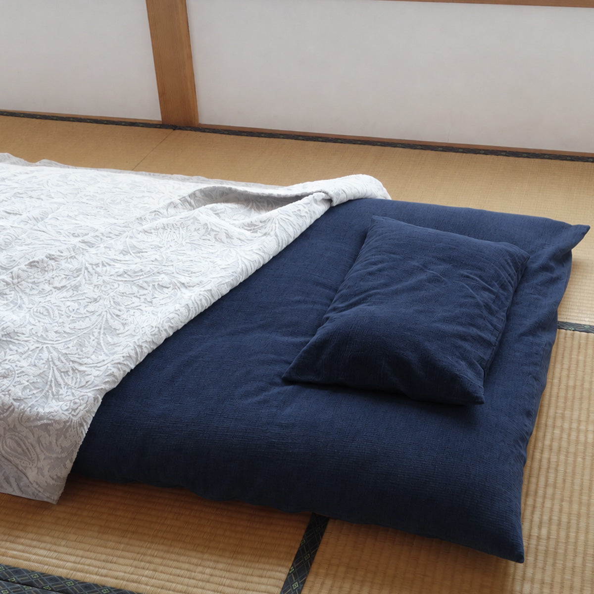 Enshu Weave Textile Futon Mattress Cover Cotton Ramie Mix