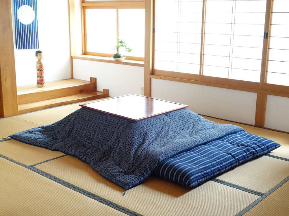 Naga (Long) Zabuton Cover - Enshu Weave Shima Stripes - Triple Length