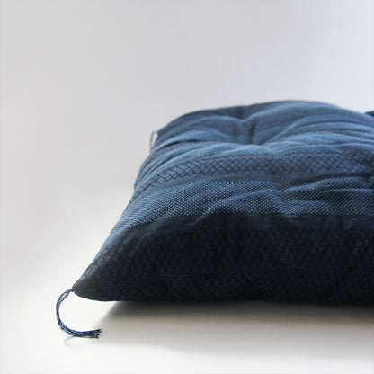Colchão de Futon Japonês, Artesanal (Tecido: Enshu Weave Enchimento: Algodão Orgânico 100%,) AZUL MESCLADO