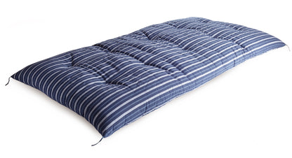 Colchão Japonês Futon Feito por Artesãos (Tecido: Algodão Tecer Enshu Padrão Listras Shima, Enchimento: Algodão Orgânico 100%)