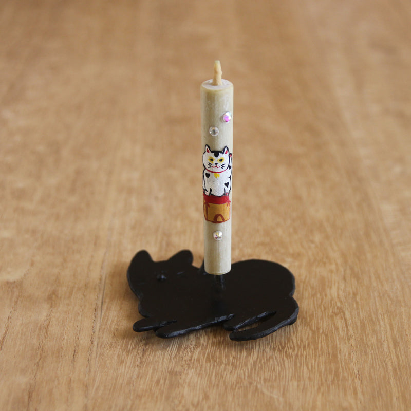 Japanese Iron Candle Holder  Cat  (No.22 )