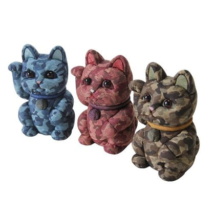 Maneki Neko Gato da Sorte Japonês Camuflado