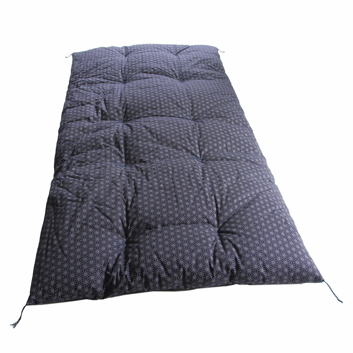 Colchão Topper Japonês Futon, Artesanalmente 30% Mais Fino (Tecido: Padrão Folha de Linho Asanoha, Algodão Natural 100%)