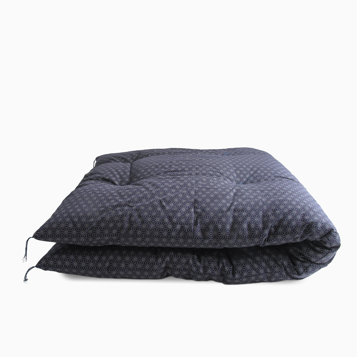 Colchão Topper Japonês Futon, Artesanalmente 30% Mais Fino (Tecido: Padrão Folha de Linho Asanoha, Algodão Natural 100%)