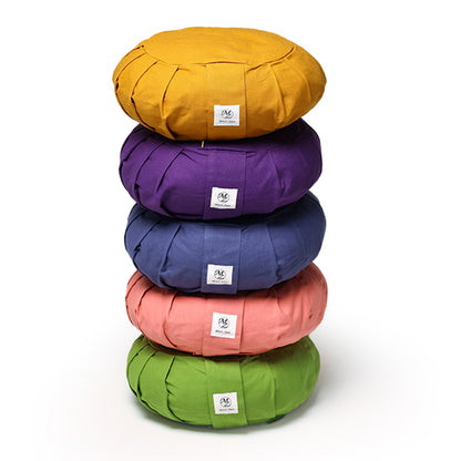 Mori Zen Buckwheat Zafu Meditation Cushion Traditional Japanese Floor Pillow Round - ma