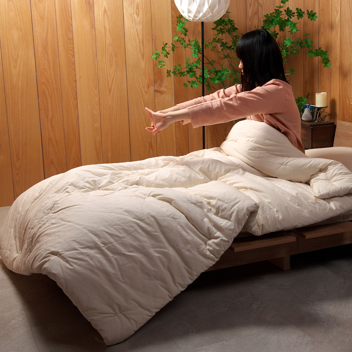 Futon Japonês Hadakake (Colcha Mais Fina) Certificado GOTS, Artesanal (Tecido: Algodão Orgânico, Enchimento: 100% Algodão Orgânico)