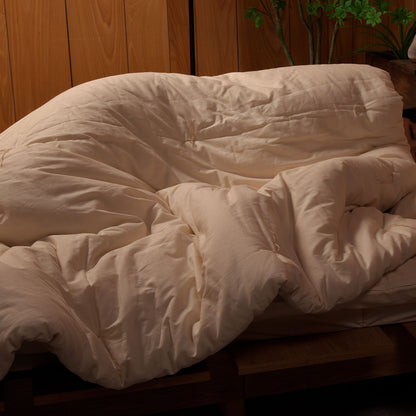 Futon Japonês Hadakake (Colcha Mais Fina) Certificado GOTS, Artesanal (Tecido: Algodão Orgânico, Enchimento: 100% Algodão Orgânico)