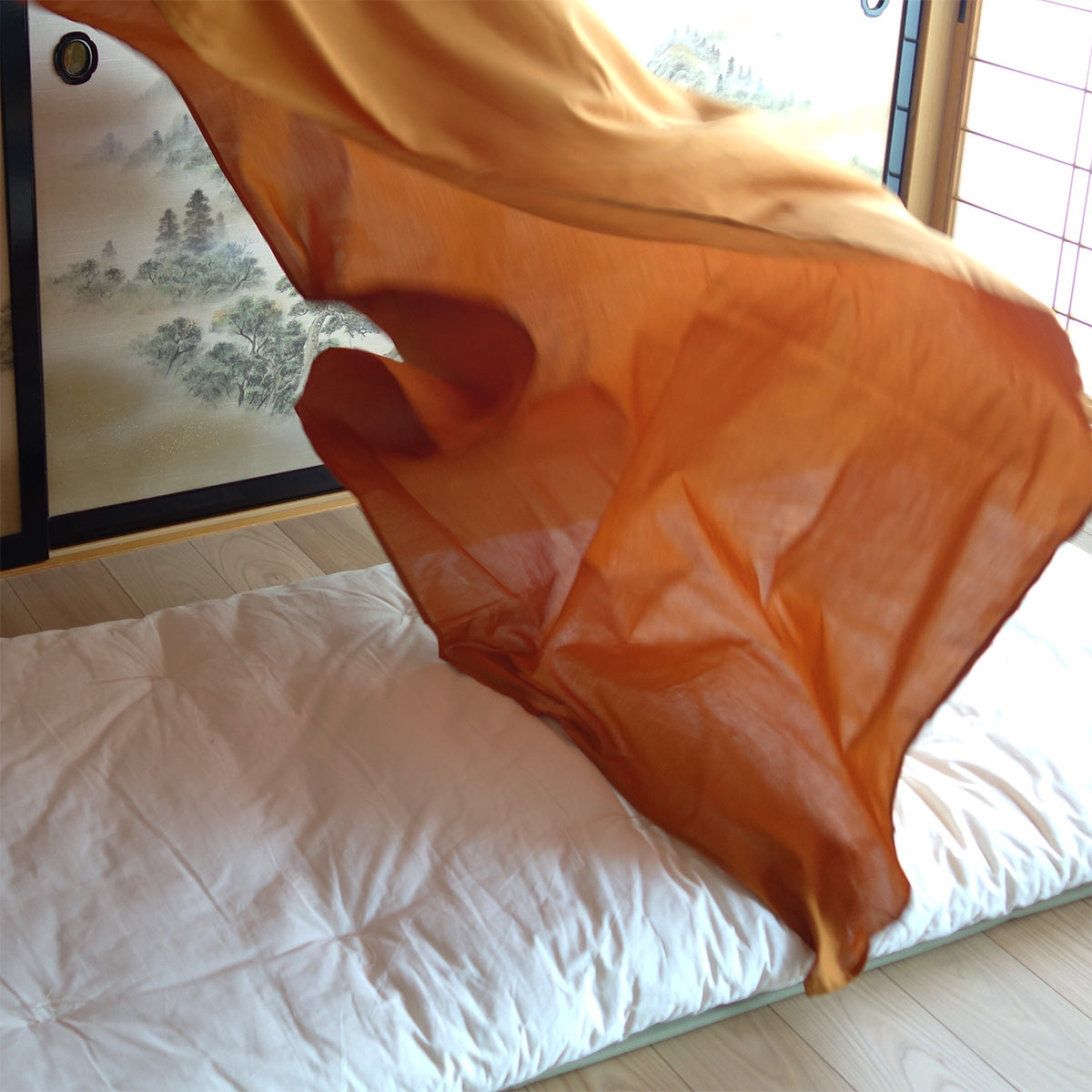 Lençol de Algodão Orgânico para Shiki Futon Japonês (Colchão de Futon), Lençol para Shikifuton Japonês para Futons de Todos os Tamanhos, de Solteiro Pequeno a Queen e Futons Personalizados