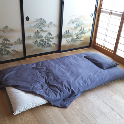 Lençol de Algodão Orgânico para Shiki Futon Japonês (Colchão de Futon), Lençol para Shikifuton Japonês para Futons de Todos os Tamanhos, de Solteiro Pequeno a Queen e Futons Personalizados