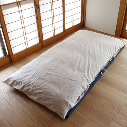Capa de Futon Japonês Shiki (Colchão Futon) Certificado GOTS, Algodão Orgânico, Fecho de Amarrar