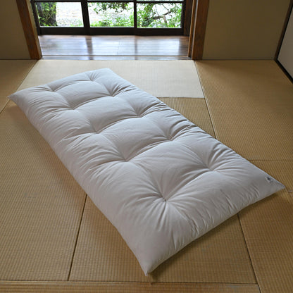 Colchão de Futon Japonês com Certificação GOTS, Artesanal (Tecido: Algodão Orgânico, Enchimento: 100% Algodão Orgânico)