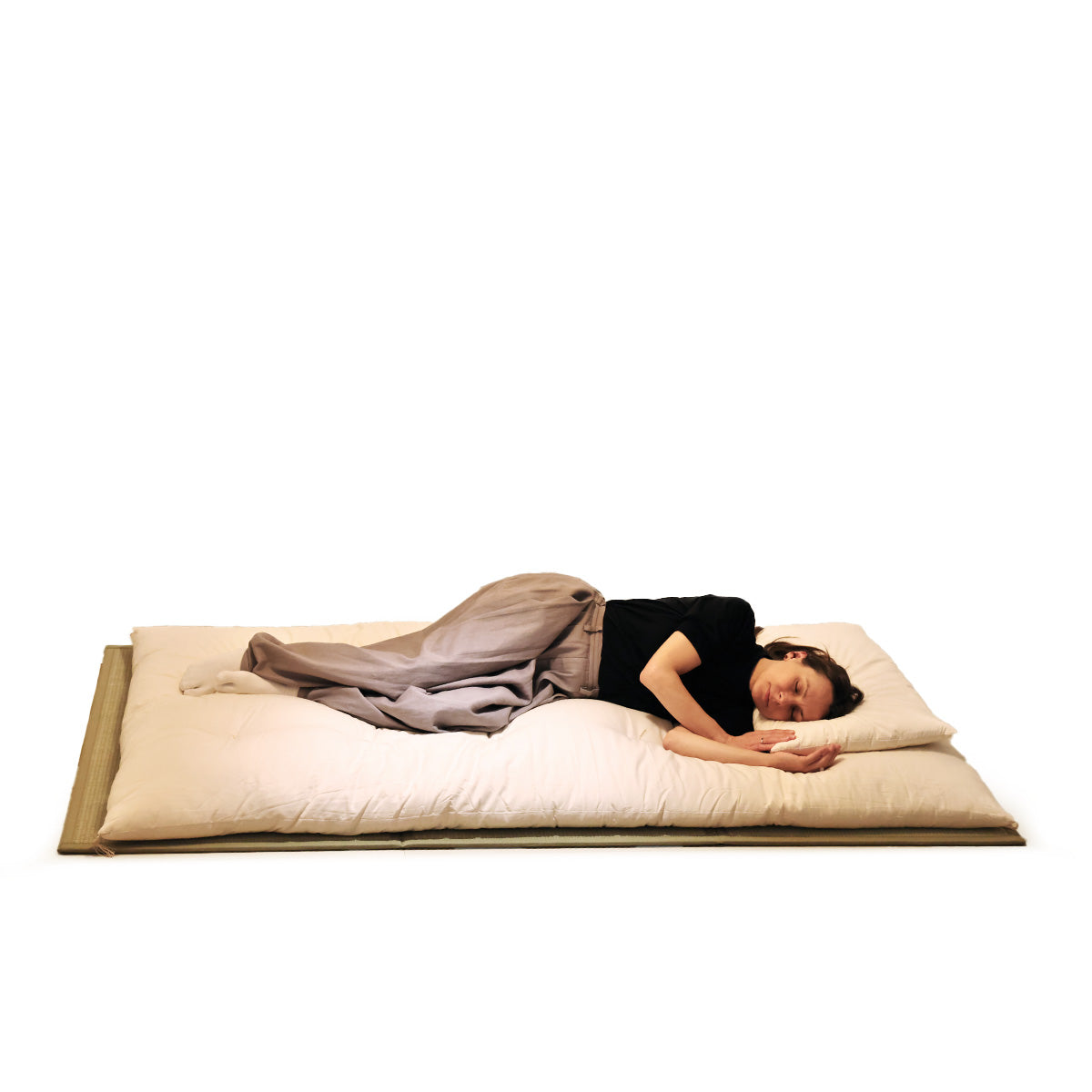 Colchão de Futon Japonês com Certificação GOTS, Artesanal (Tecido: Algodão Orgânico, Enchimento: 100% Algodão Orgânico)