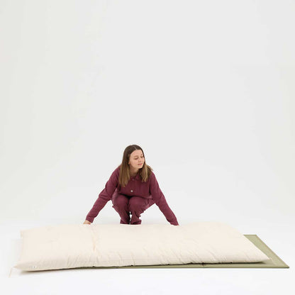 Colchão de Futon Japonês com Certificação GOTS, Artesanal (Tecido: Algodão Orgânico, Enchimento: 100% Algodão Orgânico)