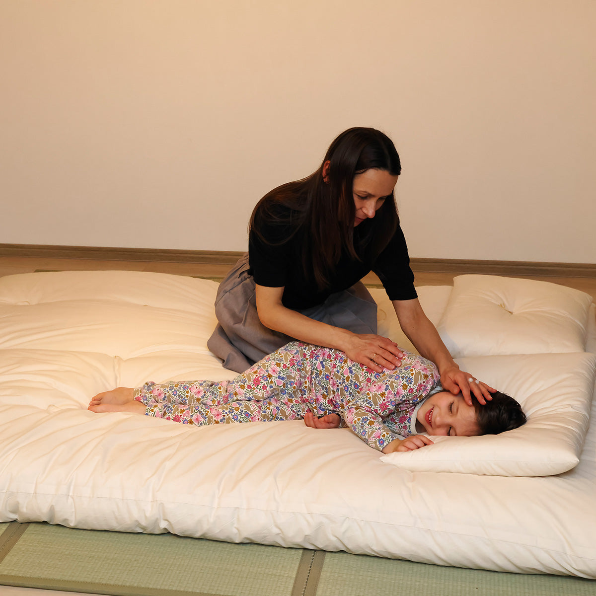 Colchão de Futon Japonês com Certificação GOTS, Artesanal (Tecido: Algodão Orgânico, Enchimento: 100% Algodão Orgânico)