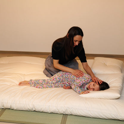 Colchão de Futon Japonês com Certificação GOTS, Artesanal (Tecido: Algodão Orgânico, Enchimento: 100% Algodão Orgânico)