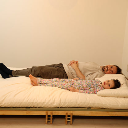 Colchão de Futon Japonês com Certificação GOTS, Artesanal (Tecido: Algodão Orgânico, Enchimento: 100% Algodão Orgânico)