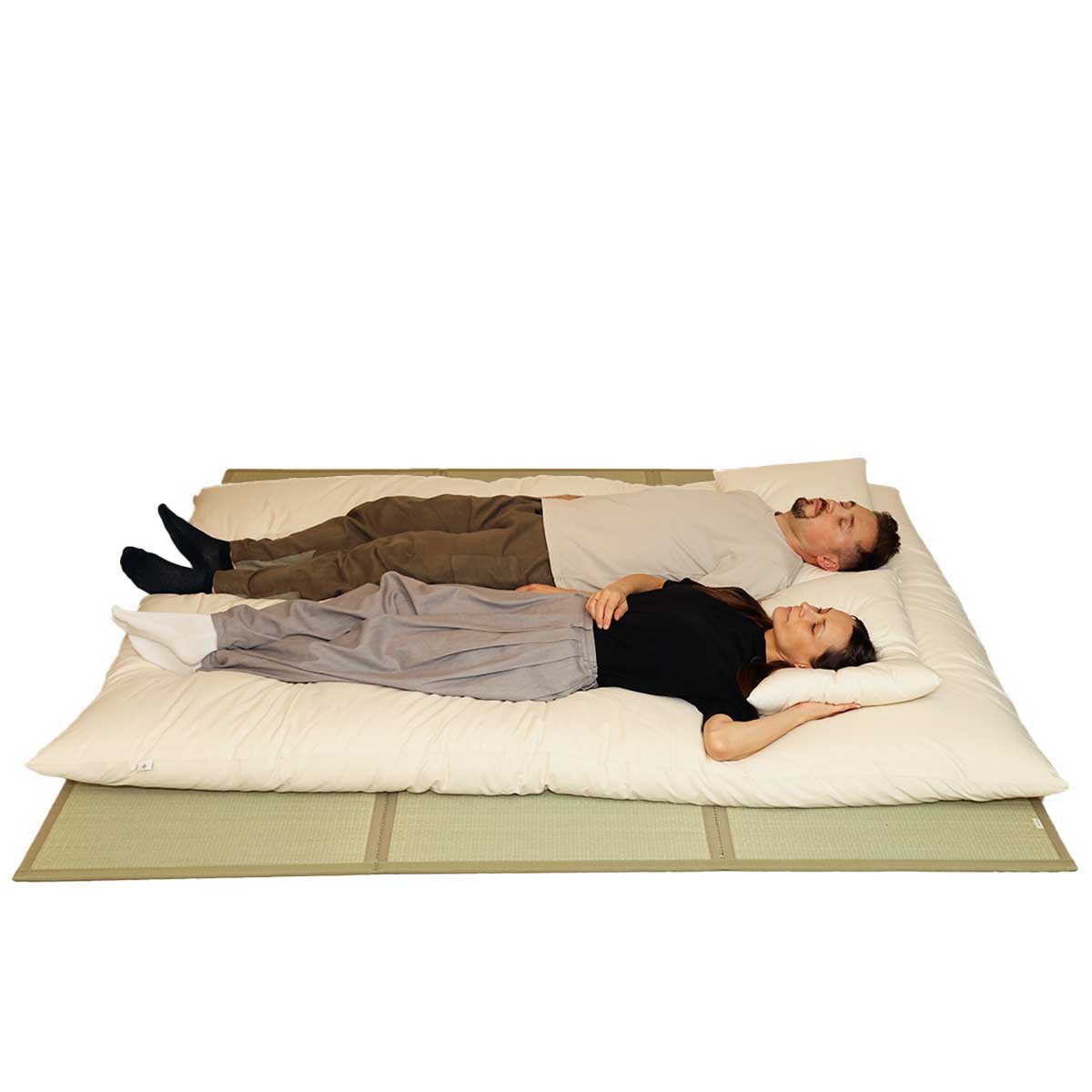 Colchão de Futon Japonês com Certificação GOTS, Artesanal (Tecido: Algodão Orgânico, Enchimento: 100% Algodão Orgânico)