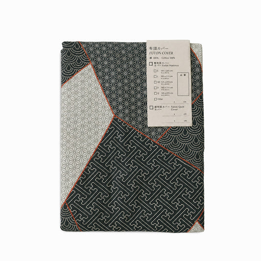 Capa de Futon Japonês Shiki (Colchão de Futon) Estampa de Folha de Linho "Asanoha"