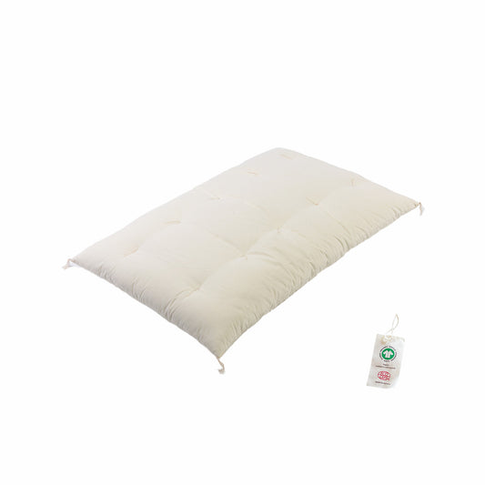 Colchão de Futon Japonês com Certificação GOTS, Artesanal, Tamanho Bebê, Berço de Bebê, Cama de Bebê (Tecido: Algodão Orgânico, Enchimento: 100% Algodão Orgânico)