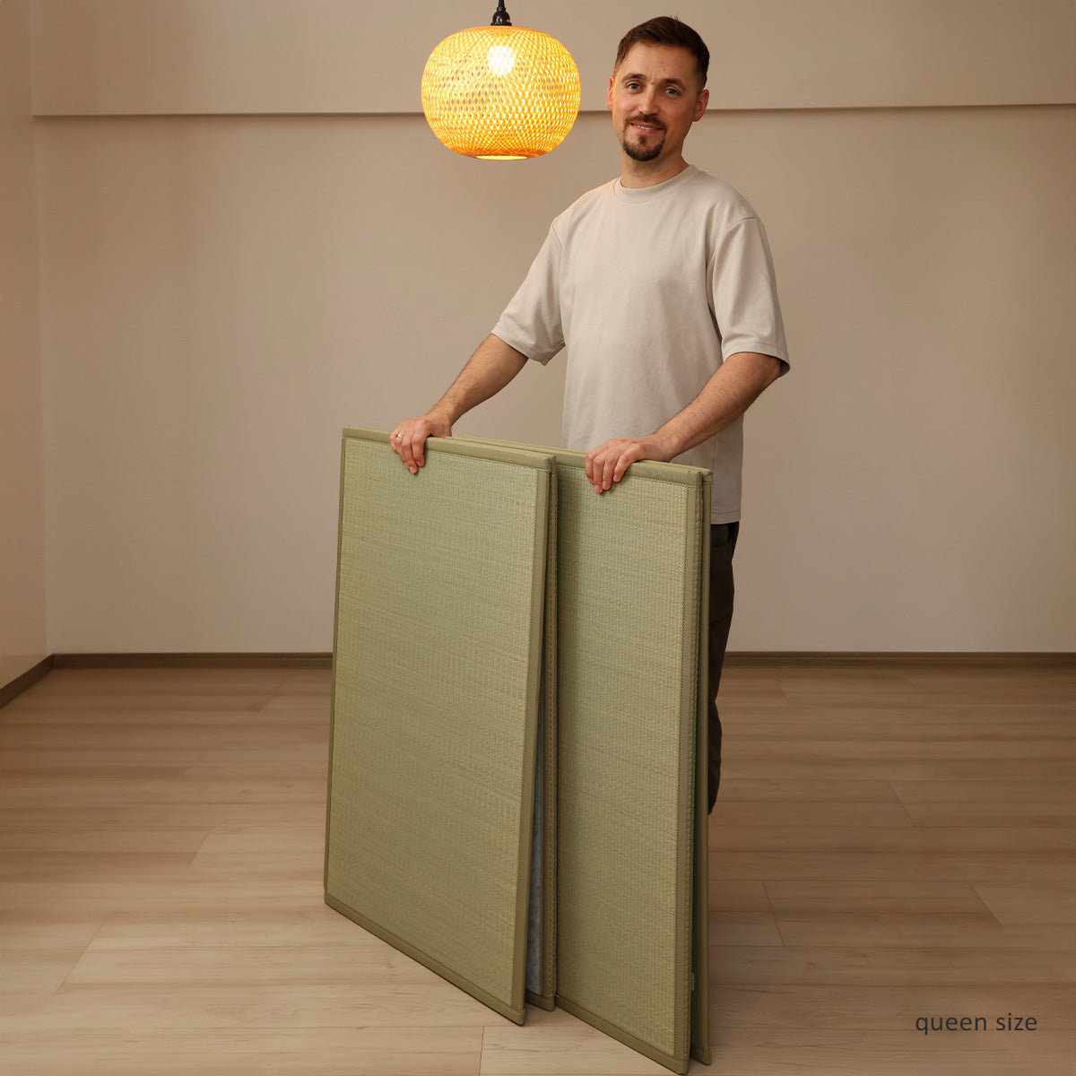 Conjunto Inicial de Futon - 4 itens no tamanho Solteiro - Um Colchão Orgânico, Um Tatame Dobrável, Duas Capas Orgânicas para Futon