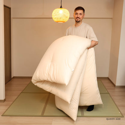 Conjunto Inicial de Futon - 4 itens no tamanho Solteiro - Um Colchão Orgânico, Um Tatame Dobrável, Duas Capas Orgânicas para Futon