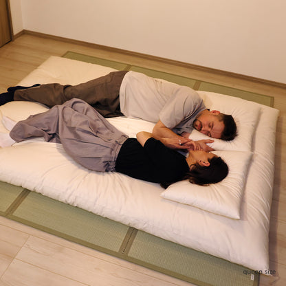 Conjunto Inicial de Futon - 4 itens no tamanho Solteiro - Um Colchão Orgânico, Um Tatame Dobrável, Duas Capas Orgânicas para Futon