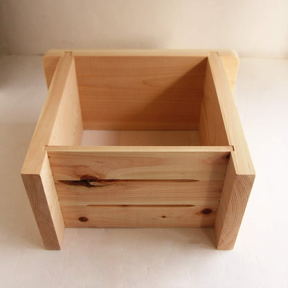 Banquinho de chuveiro artesanal de Hinoki japonês