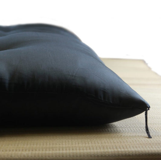 Colchão Futon Japonês, Artesanal (Tecido: Algodão Supima Preto, Enchimento: Algodão Orgânico 100%)