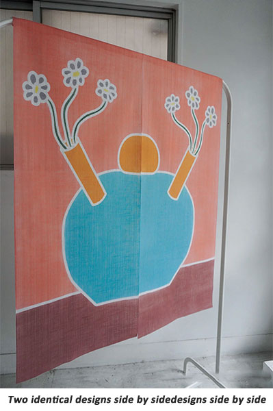 Artist-Designed Tenugui Hand Towel /Vase #2