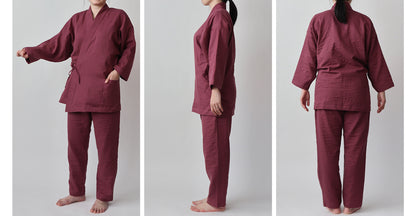 Unisex Pajamas - Samue Pajamas - Iwamoto Senni Wazarashi Kyofutae Double Gauze